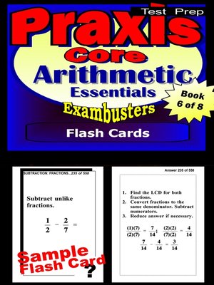 cover image of PRAXIS 1 Test Arithmetic Review&#8212;PRAXIS Math Flashcards&#8212;PRAXIS 1 Prep Exam Workbook 6 of 8